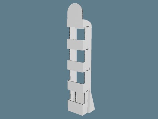 ICB10040 Four-Shelf Display 3D render