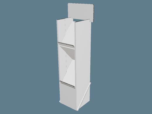 ICB10080 Two Slanted Shelves Display 3D render