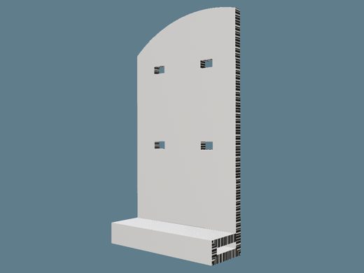 ICB11002 Hooked Stand 3D render