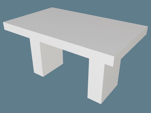 ICB20010 Long Table 3D render
