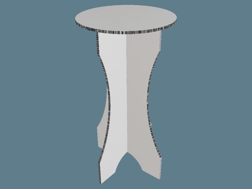 ICB20100 Glued Bar Table 3D render