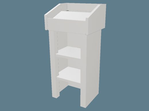 ICB20140 Two-Shelf Podium 3D render