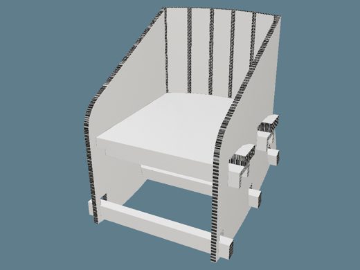 ICB20222 Armchair 3D render