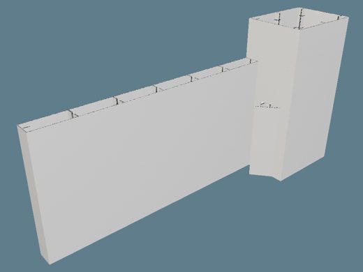 ICB40008 Booth Right Side Storage 3D render