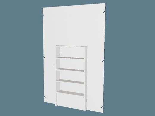 ICB40014 Glued Multiple-Shelf Book Module 3D render